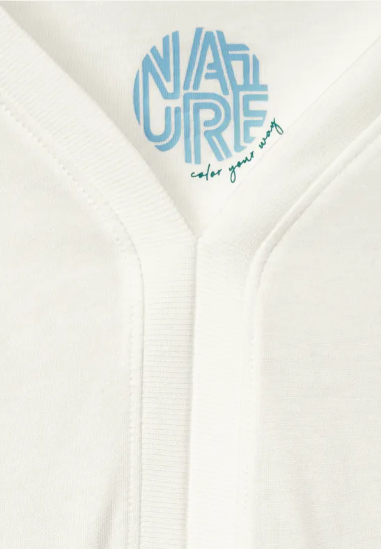 Shirt in tuniek-style vanilla white