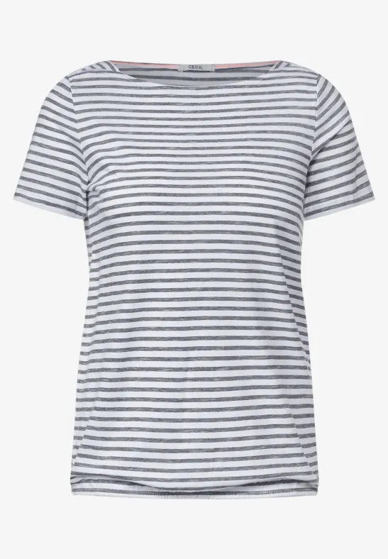 T-shirt met gestreept patroon deep blue