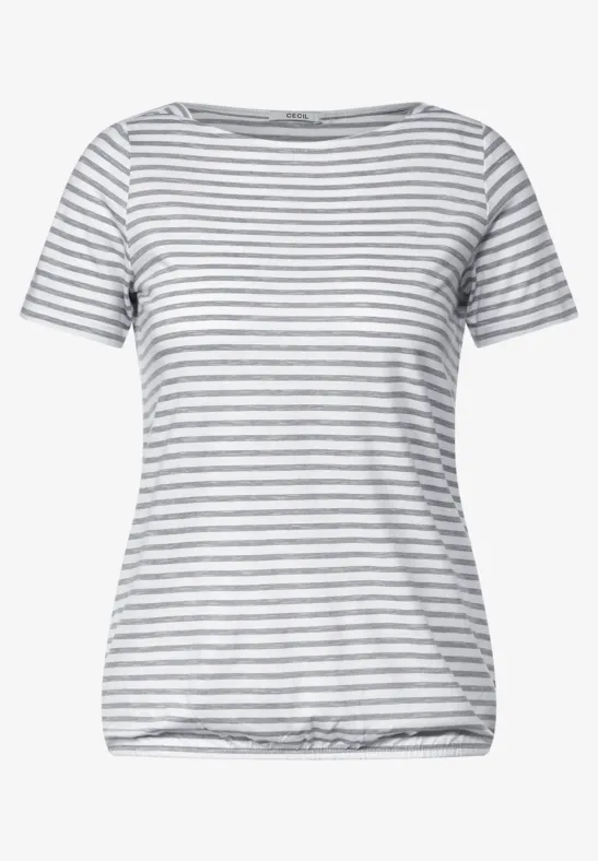 T-shirt met gestreept patroon graphite light grey
