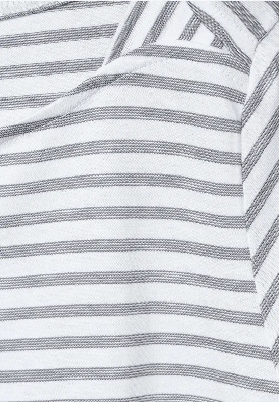 T-shirt met gestreept patroon graphite light grey