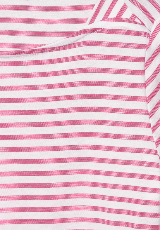 T-shirt à rayures radiant pink
