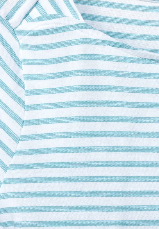 Koszulka z wzorem w paski pool aqua blue