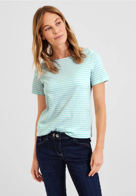 T-shirt à rayures cool mint green