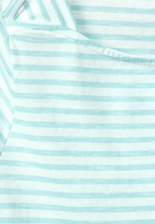 T-shirt à rayures cool mint green