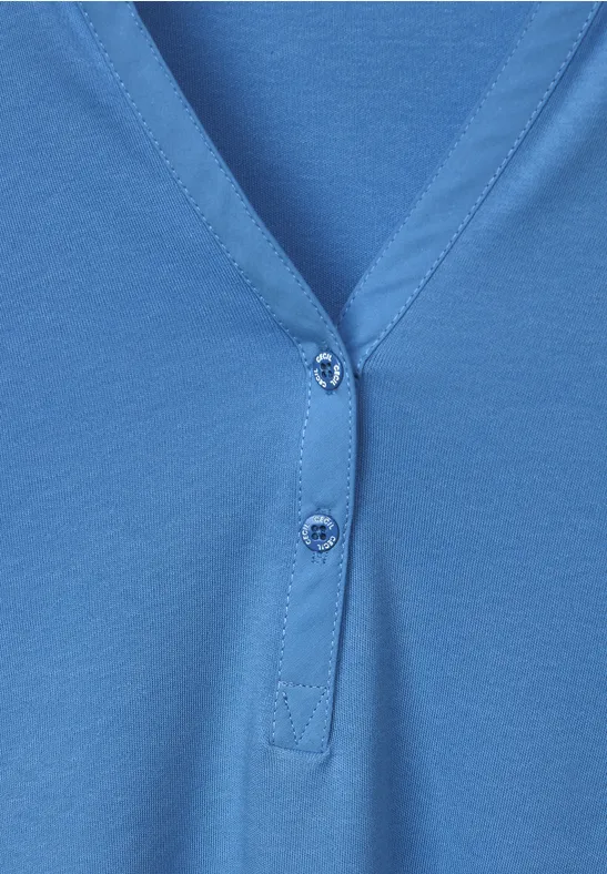 Polo basique de couleur unie campanula blue