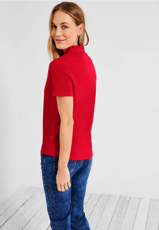 Polo basique de couleur unie fruity red