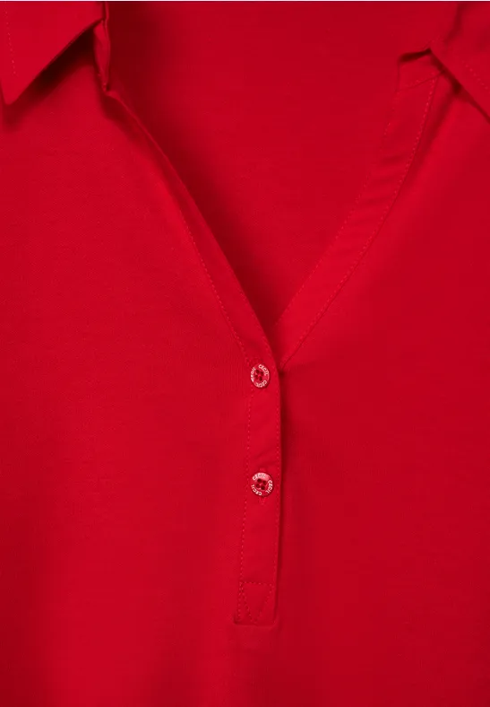 Polo basique de couleur unie fruity red