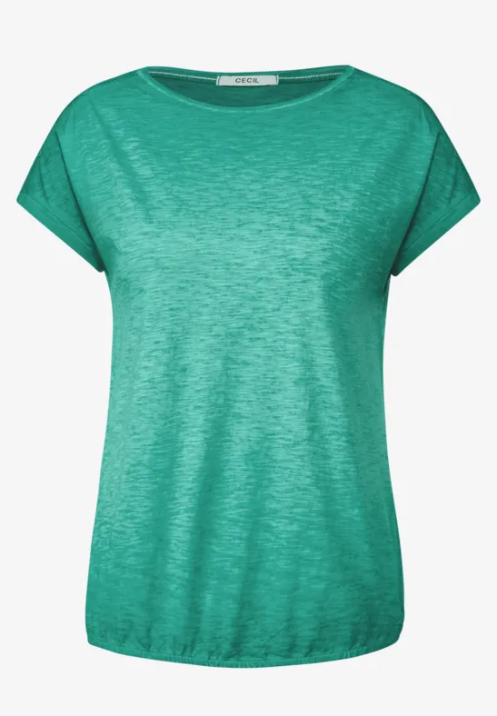 T-shirt met knoopontwerp luscious green