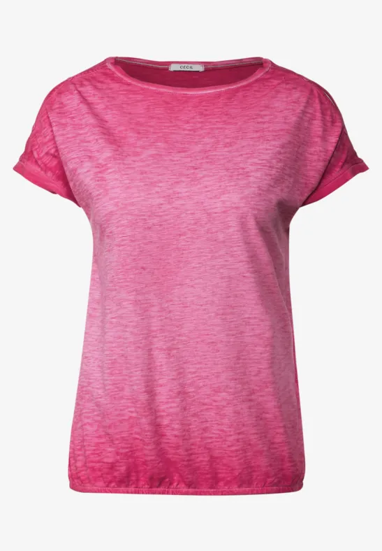 T-shirt met knoopontwerp radiant pink