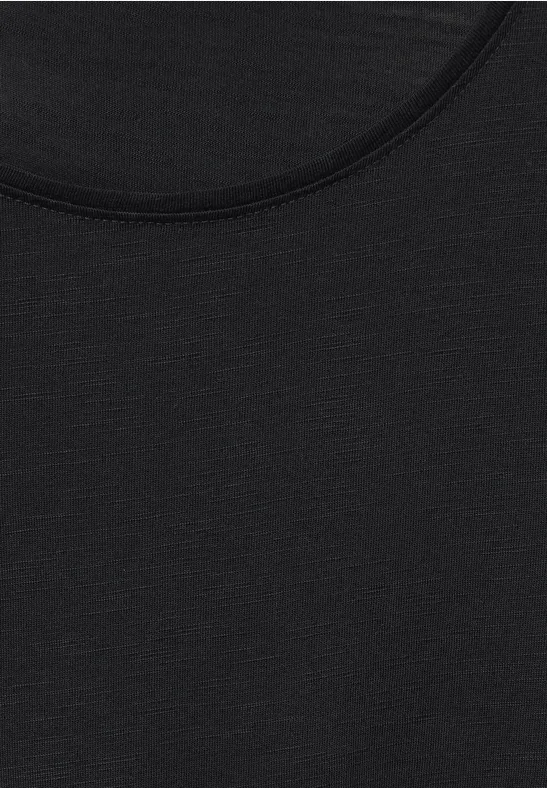 T-Shirt in Unifarbe Black