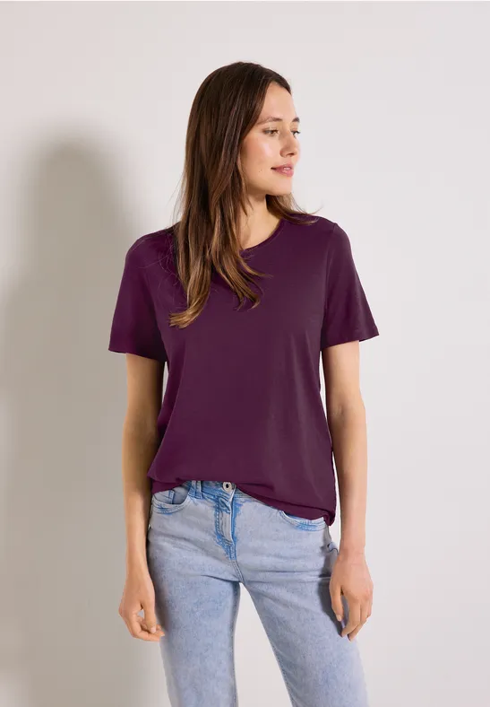 T-shirt de couleur unie deep berry