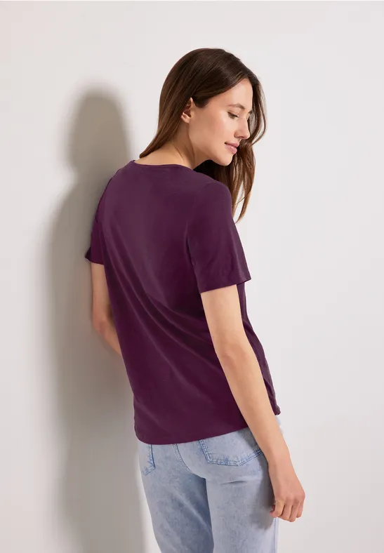 T-shirt de couleur unie deep berry