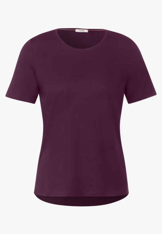 T-shirt de couleur unie deep berry