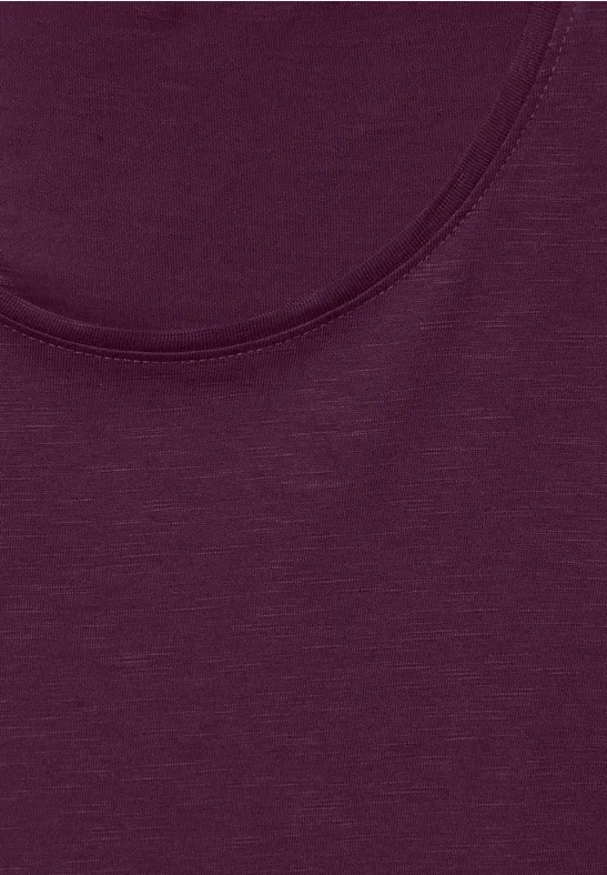 T-shirt de couleur unie deep berry
