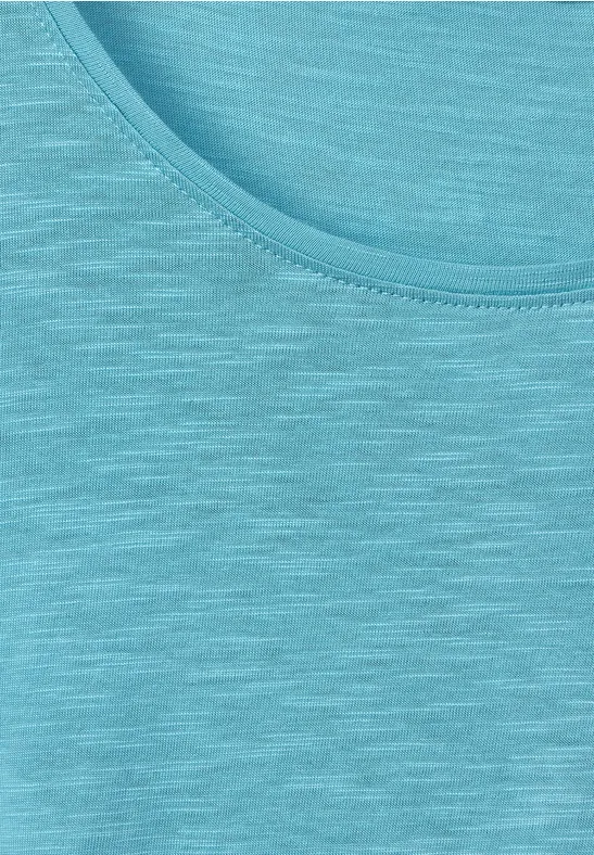 T-shirt in effen kleur pool aqua blue