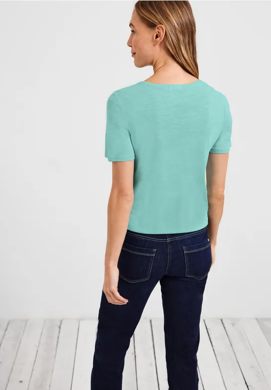 T-shirt in effen kleur cool mint green