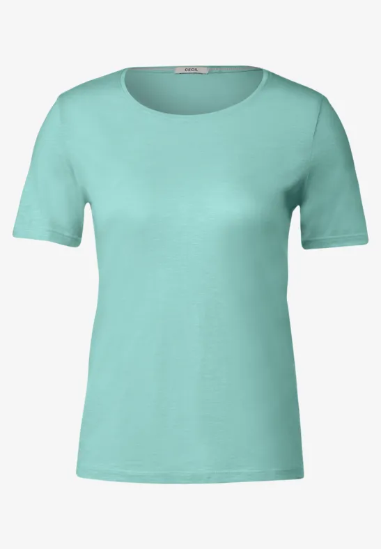 T-shirt in effen kleur cool mint green