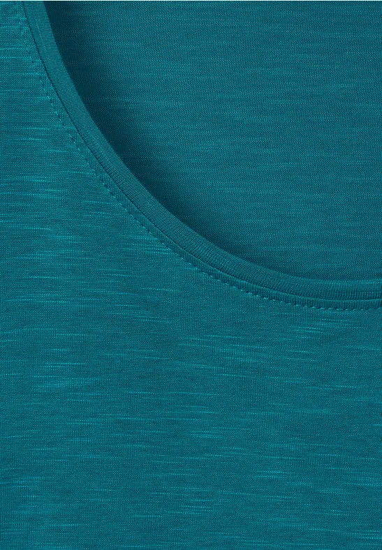 T-shirt in effen kleur nocturnal aqua blue