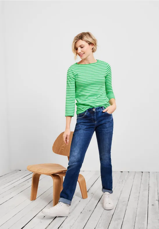 Shirt met gestreept patroon smash green