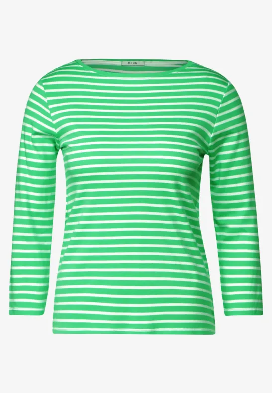 Shirt met gestreept patroon smash green