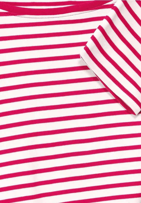 Shirt met gestreept patroon fresh pink