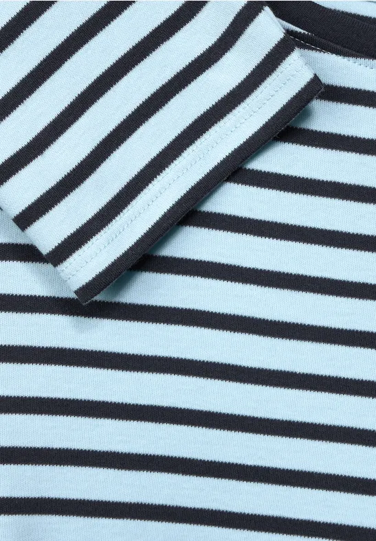 Shirt met gestreept patroon faded blue