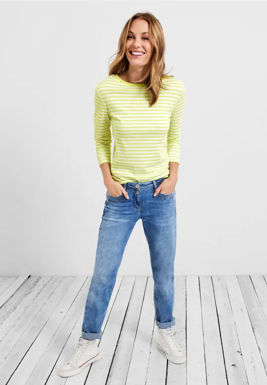 Shirt met gestreept patroon limelight yellow