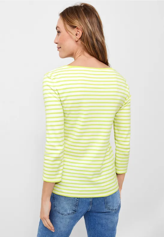Shirt met gestreept patroon limelight yellow