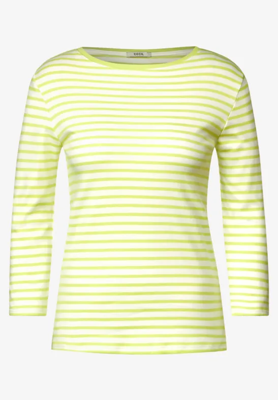 Shirt met gestreept patroon limelight yellow