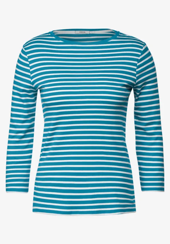 Shirt met gestreept patroon caribbean blue