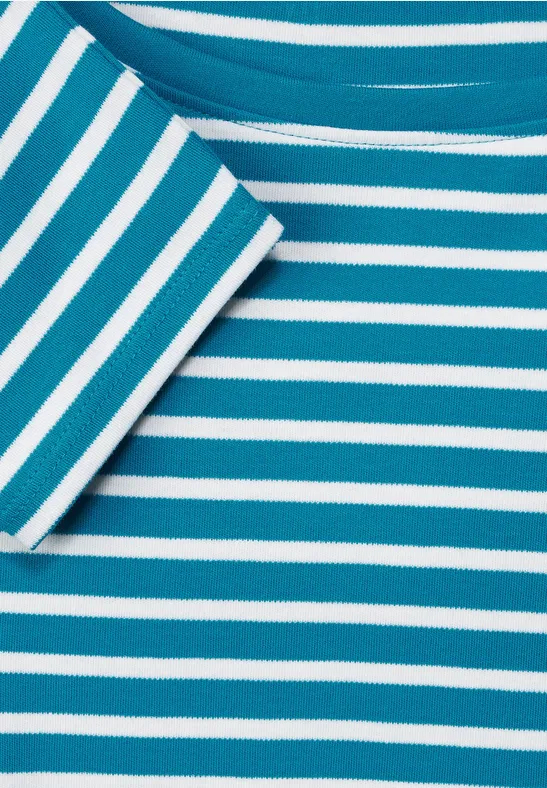 Shirt met gestreept patroon caribbean blue