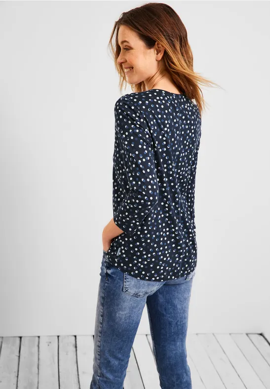TOS Small Dot AOP Tunic deep blue