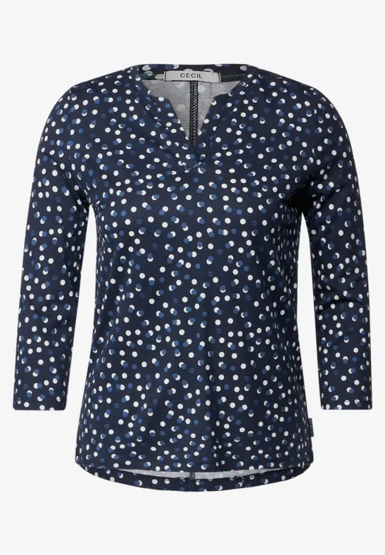 TOS Small Dot AOP Tunic deep blue