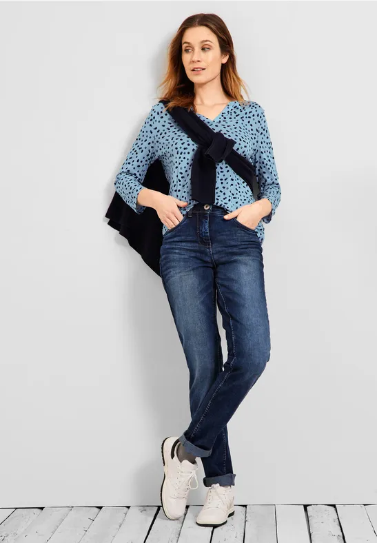 TOS Small Dot AOP Tunic faded blue