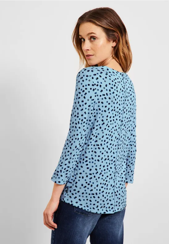 TOS Small Dot AOP Tunic faded blue