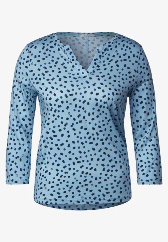 TOS Small Dot AOP Tunic faded blue