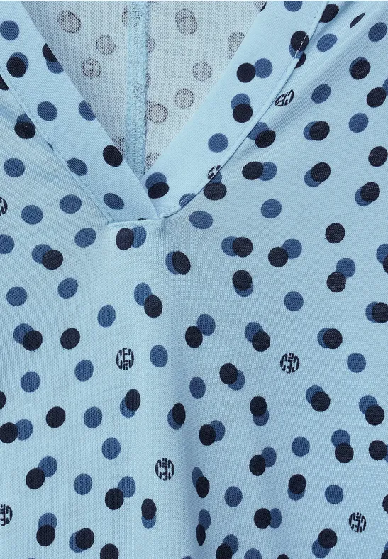 TOS Small Dot AOP Tunic faded blue