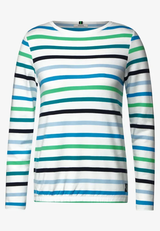 Multicolor Streifen Shirt vanilla white