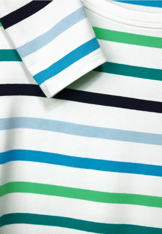 Multicolor Streifen Shirt vanilla white
