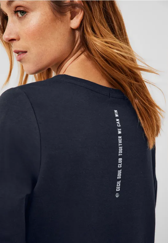 Shirt in effen kleur deep blue