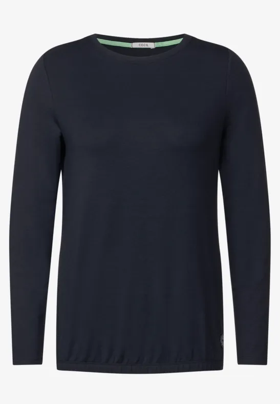 Shirt in effen kleur deep blue