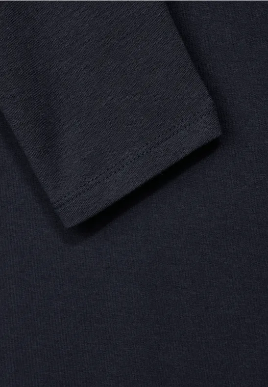 Shirt in effen kleur deep blue