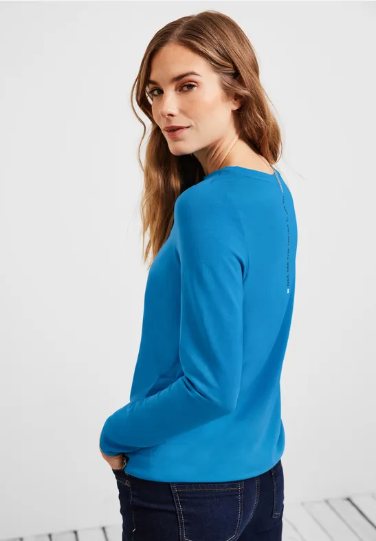 Shirt in effen kleur club blue