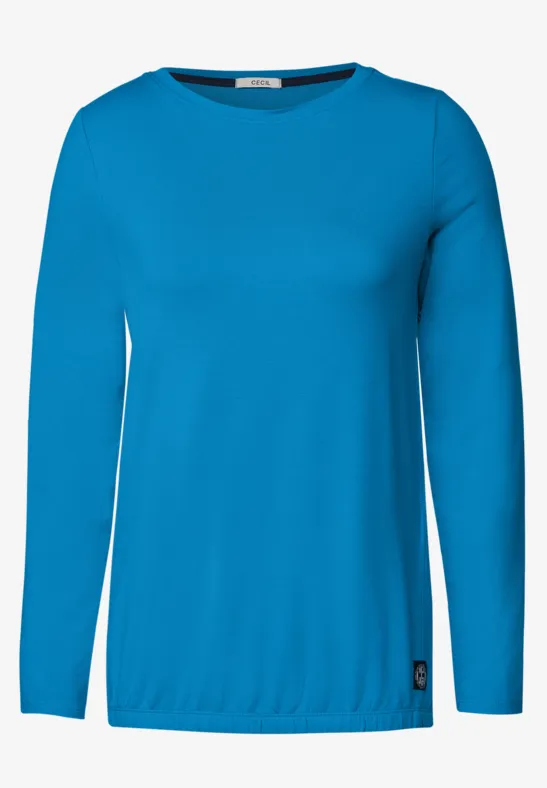Shirt in effen kleur club blue