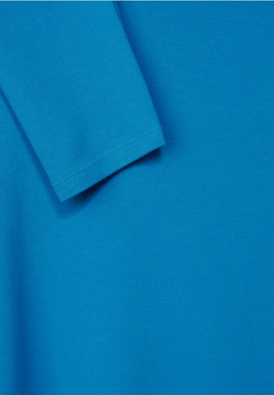 Shirt in effen kleur club blue