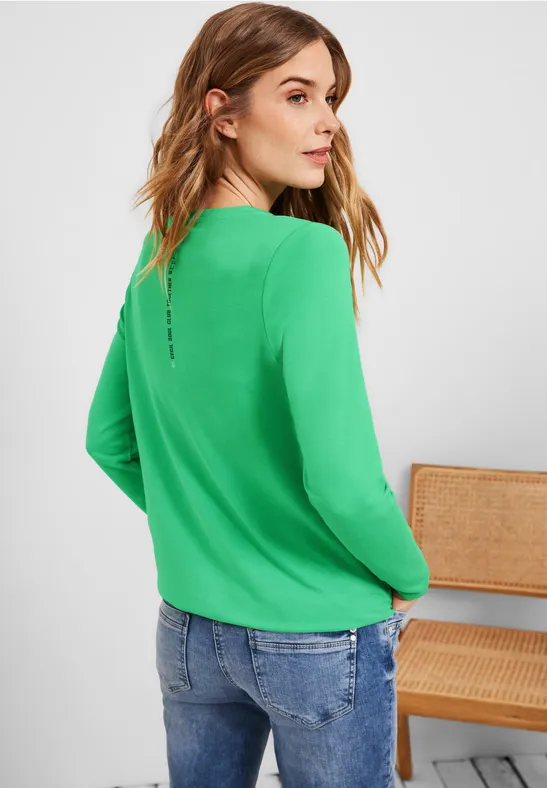 Shirt in effen kleur smash green