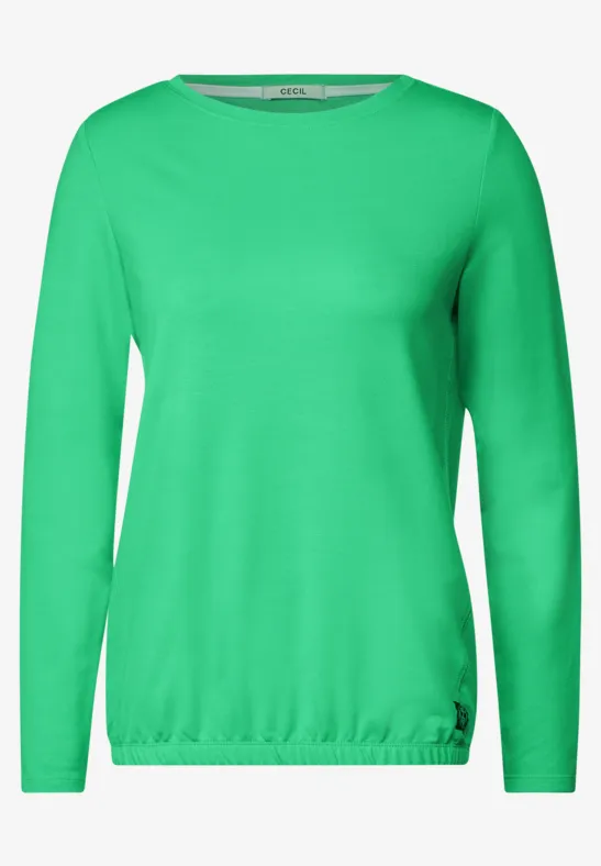 Shirt in effen kleur smash green