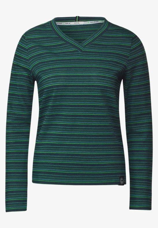 Multicolor shirt met structuur deep blue