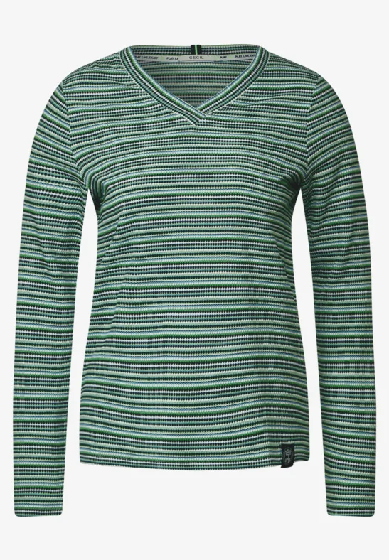 Multicolor shirt met structuur vanilla white