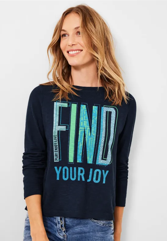 T-shirt avec wording deep blue